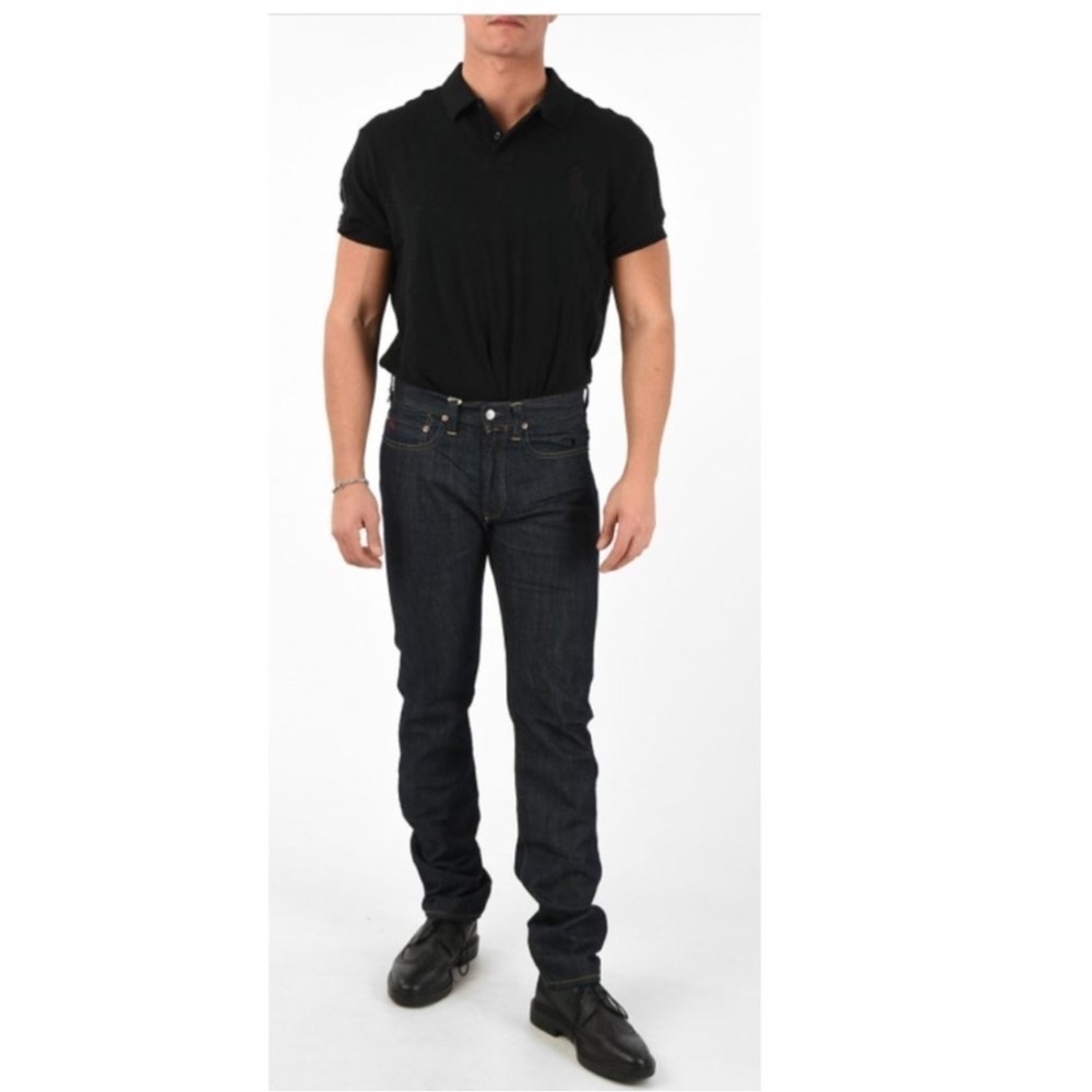 Polo Ralph Lauren 381 Slim fit dark wash 100% cotton denim jeans Size 35 x 32